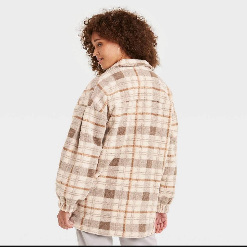 Universal Thread Oversized Shacket Medium - image 2